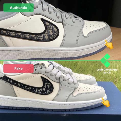 nike dior low fake vs real|jordan 1 low dior shoes.